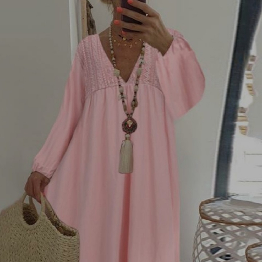 Celmia Pink Long Dress Size Medium